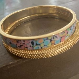 Lilly Pulitzer gold and colorful bracelet